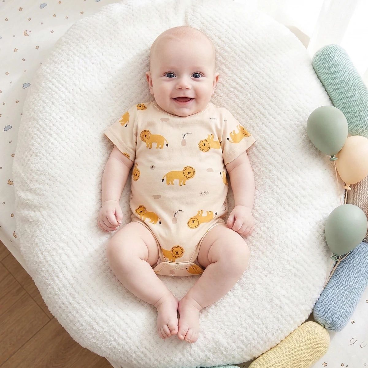 Cute Cartoon Cotton Baby Bodysuit for Boys and Girls Summer Sanlutoz - Kids's Bodysuits 1