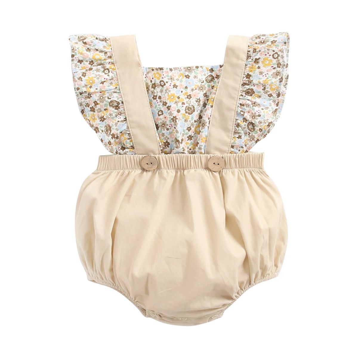 Floral Cotton Sleeveless Baby Girls Bodysuit for Summer Wear Sanlutoz - Kids's Bodysuits