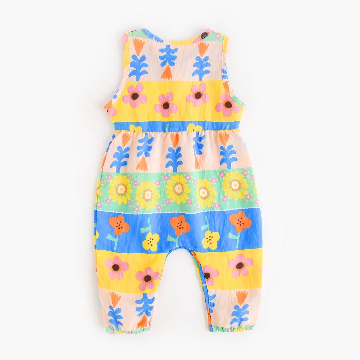 Floral Rayon Sleeveless Baby Girls Jumpsuits for Summer Wear Sanlutoz - Kids's Jumpsuits 2