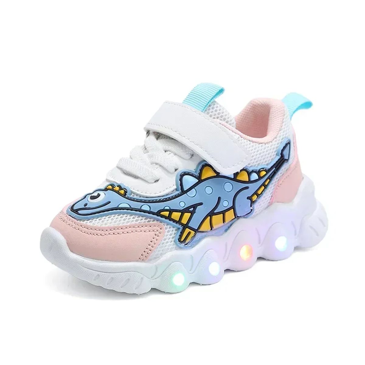 Kids LED Cartoon Sneakers with Breathable Mesh and Animal Print Kids LED Cartoon Sneakers with Breathable Mesh and Animal Print
