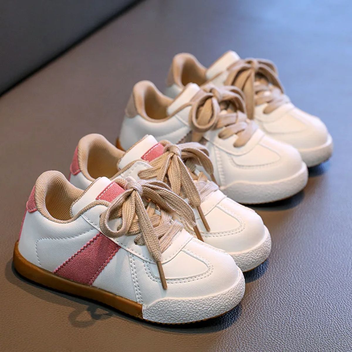 Autumn Kids Leather Sneakers Non-Slip Low Top Shoes Boys