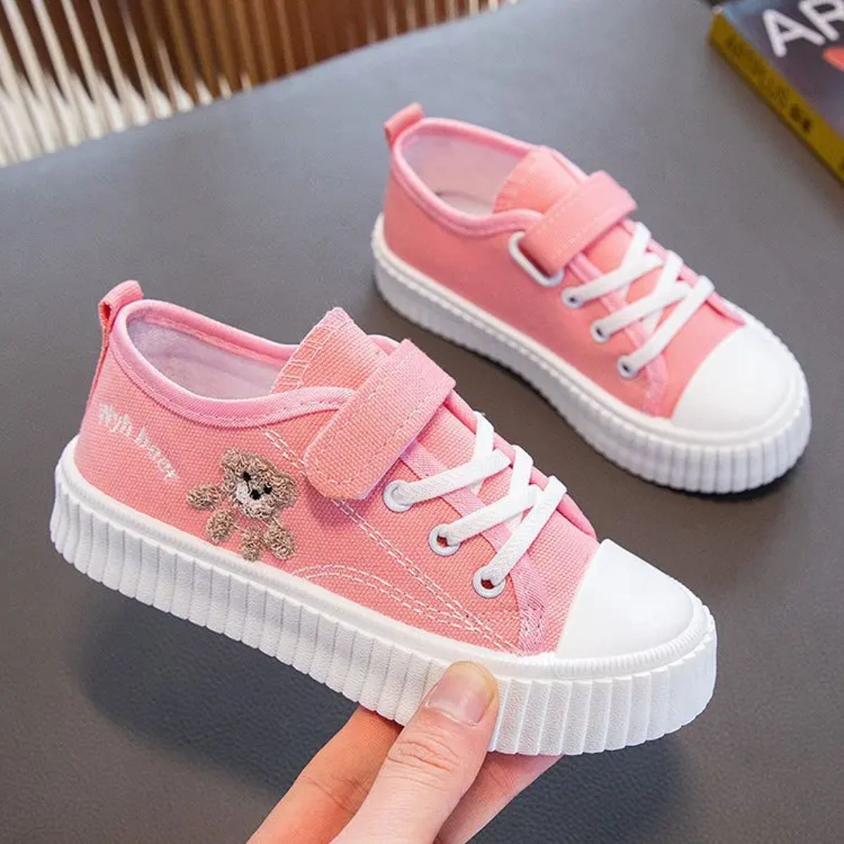Girls Hook Loop Slip-On Sneakers Low Top Fashion Shoes Zyczwl - Kids's Low Top Sneakers 1