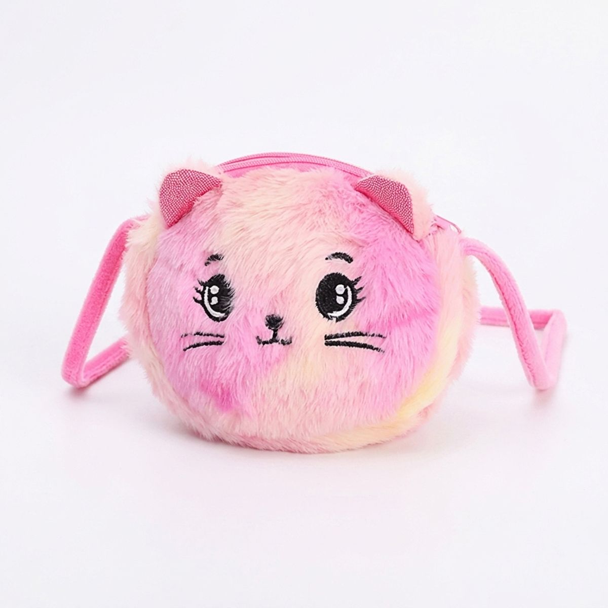 Girls Cute Cat Plush Shoulder Bag Cartoon Coin Purse Generic - Kids's Shoulder Bags
