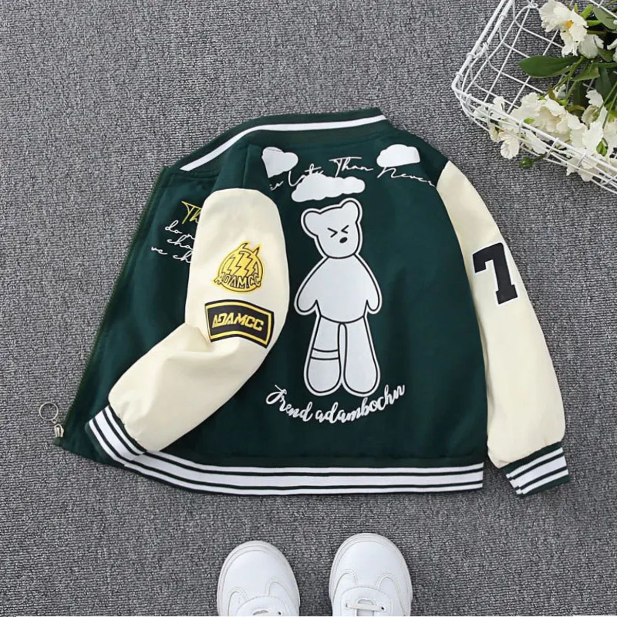 Boys Cartoon Bear Jacket Casual Windbreaker Spring Coat Generic - Kids's Jackets 1