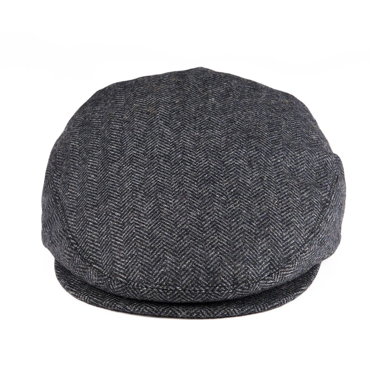 Men Wool Blend Flat Cap Herringbone Newsboy Cabbie Hat Voboom - Men's Caps 2