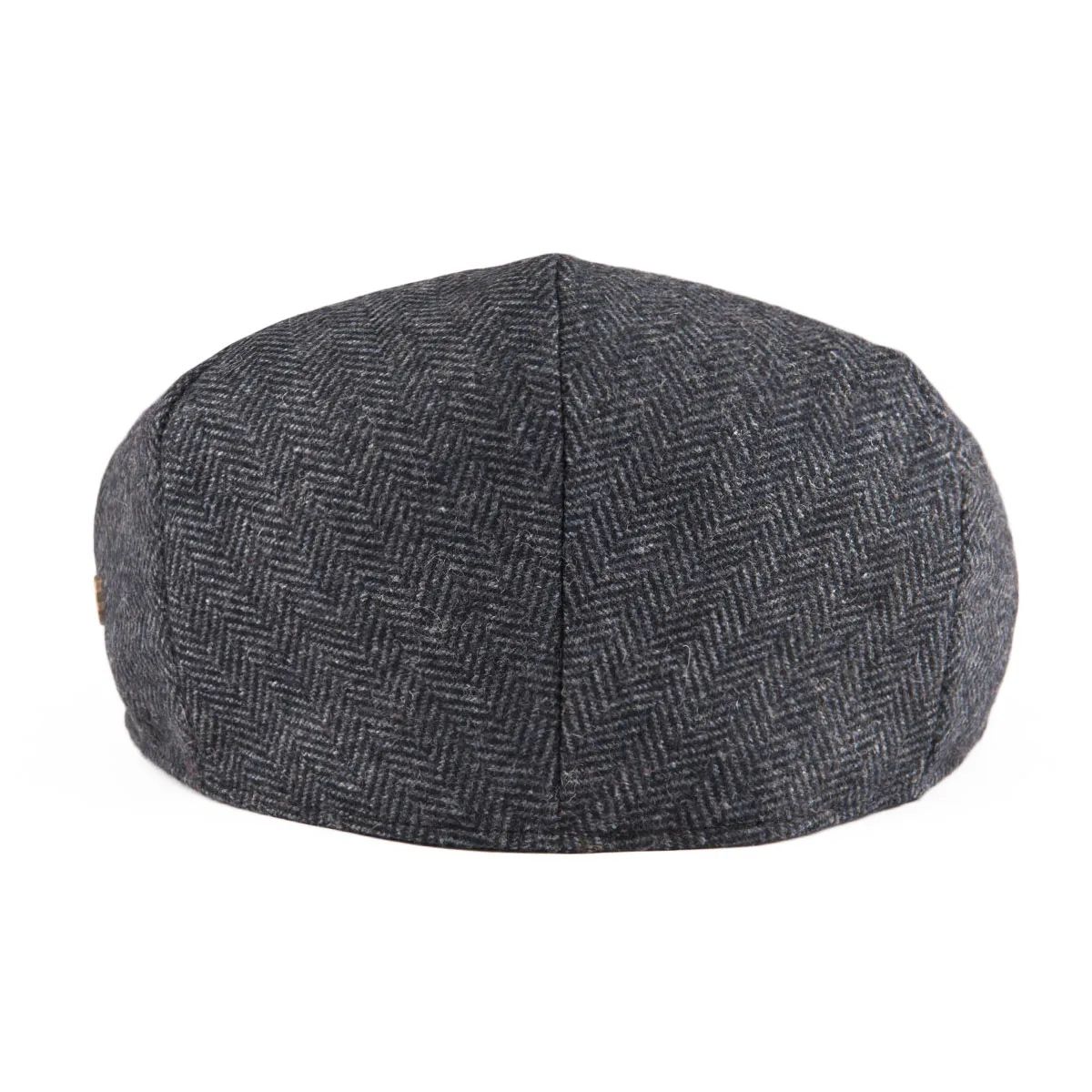 Men Wool Blend Flat Cap Herringbone Newsboy Cabbie Hat Voboom - Men's Caps 3