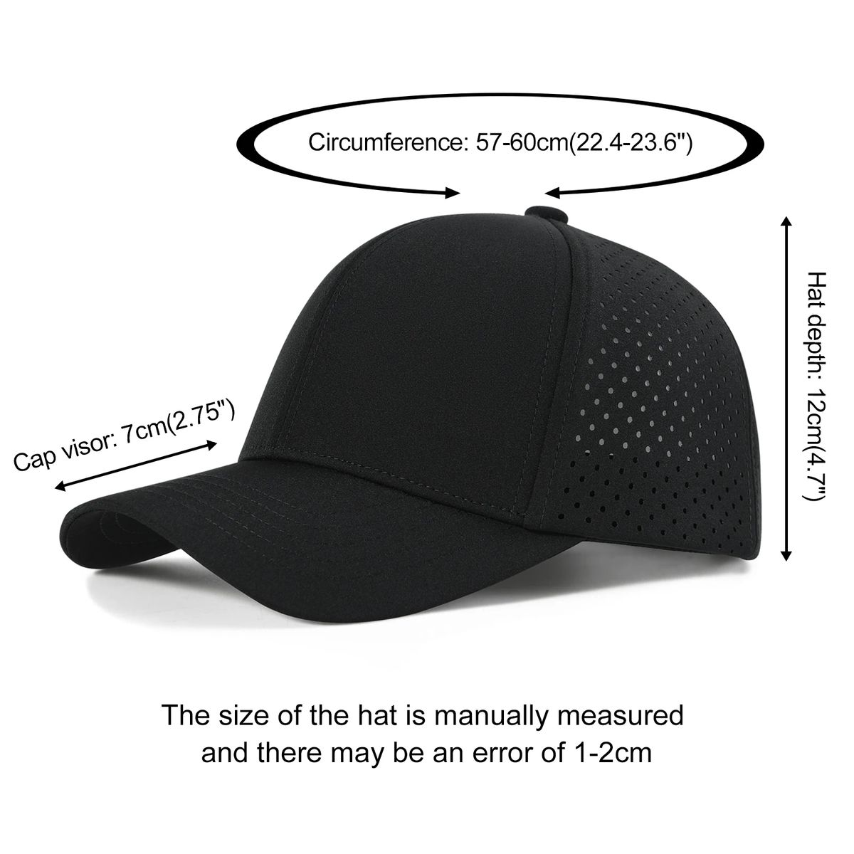 Men's Quick Dry Mesh Baseball Cap Laser Cut Adjustable Voboom - Men's Caps 4