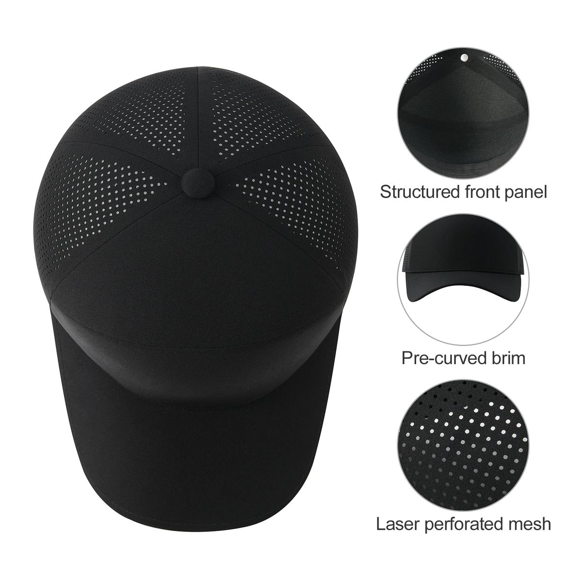Adjustable Breathable Mesh Baseball Cap Plain Outdoor Casual Hat Voboom - Men's Caps 1