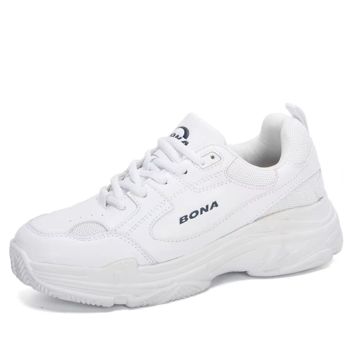 Women's Microfiber Sneakers Lace Up Round Toe Flats Bona - Women's Running Shoes 10
