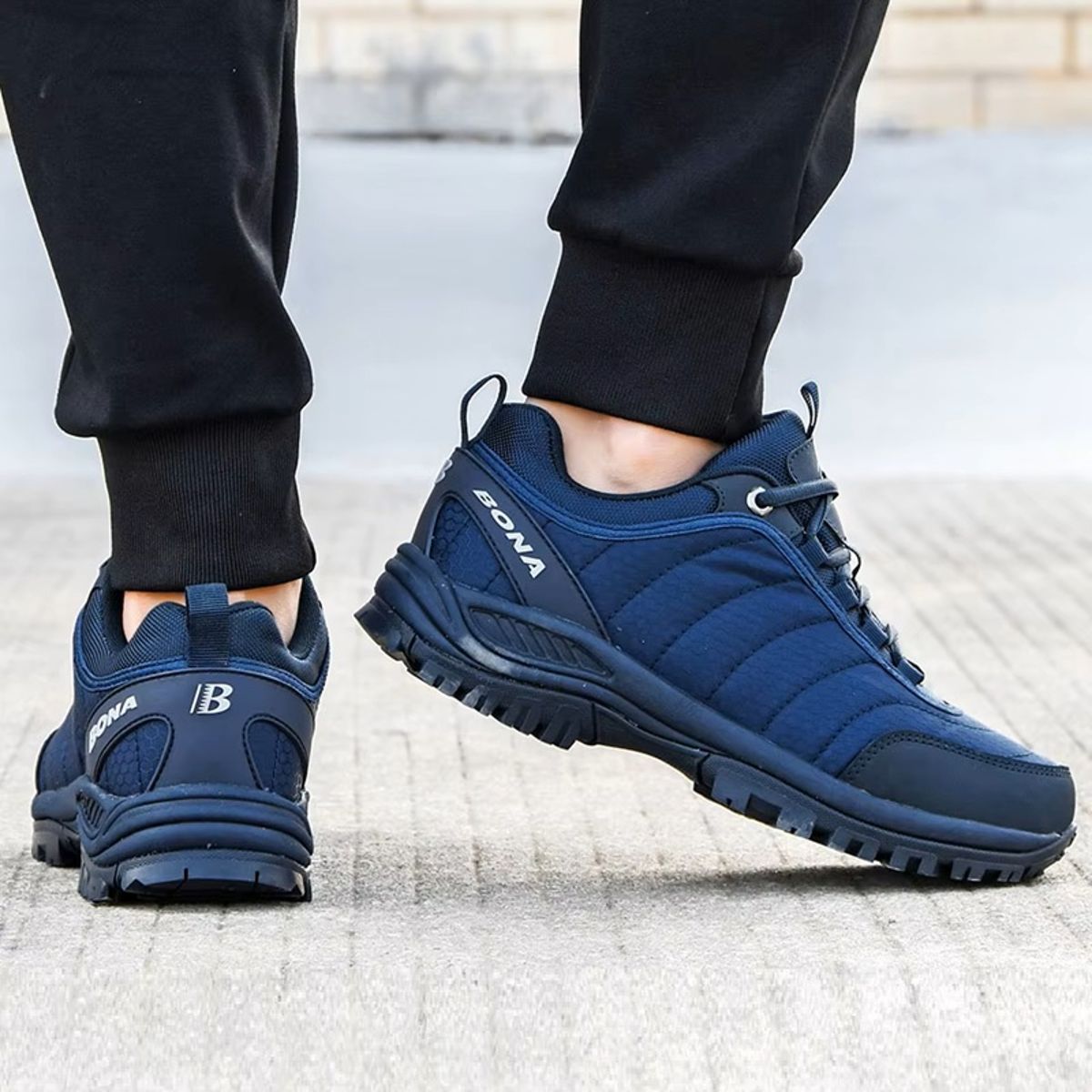 Men's Hiking Trekking Shoes Breathable Outdoor Mountain Sport Sneakers Bona - Men's Running Shoes 3