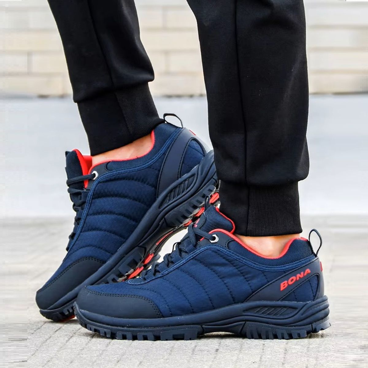 Men's Breathable Hiking Trekking Shoes Outdoor Mountain Sport Sneakers Bona - Men's Running Shoes 1