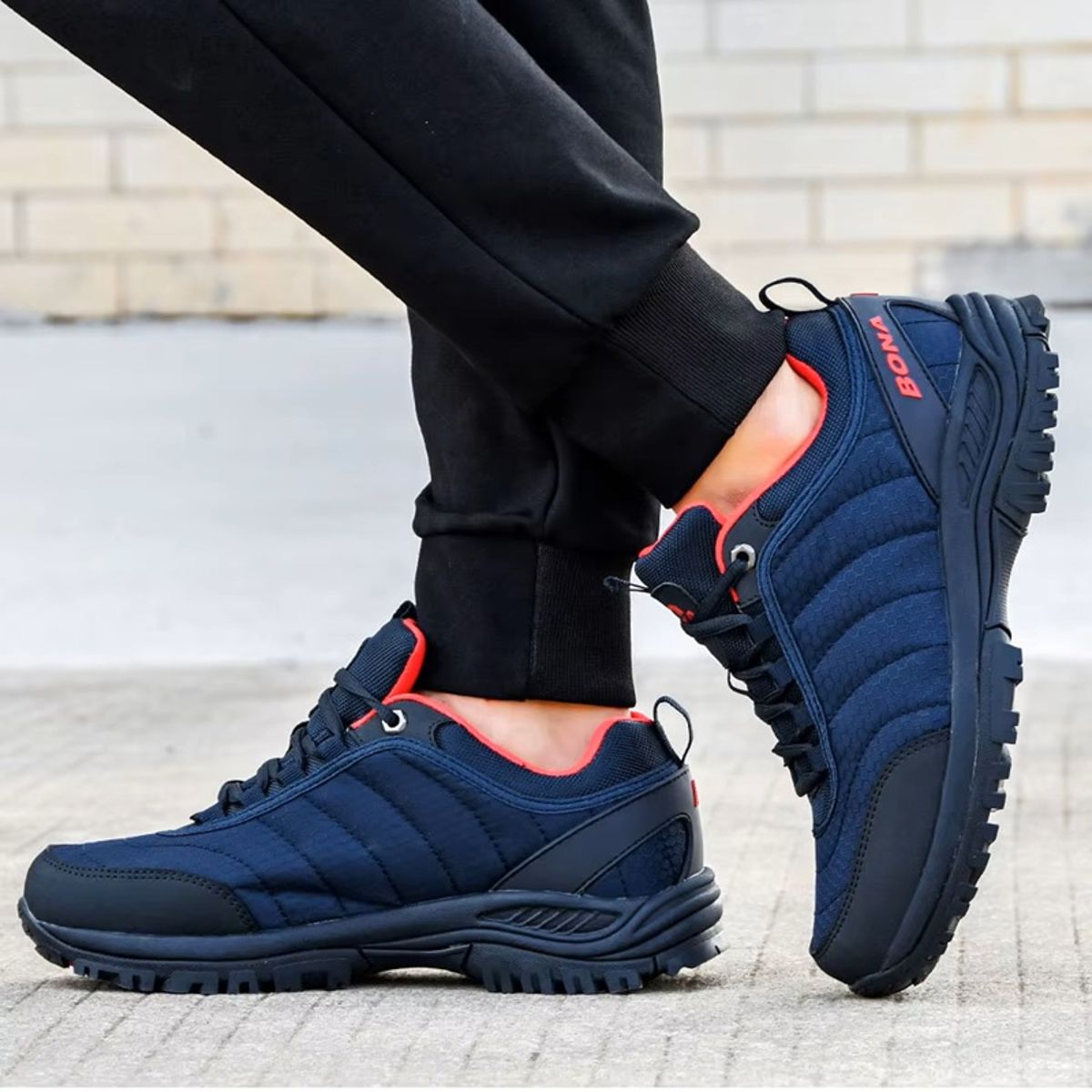 Men's Breathable Hiking Trekking Shoes Outdoor Mountain Sport Sneakers Bona - Men's Running Shoes 2