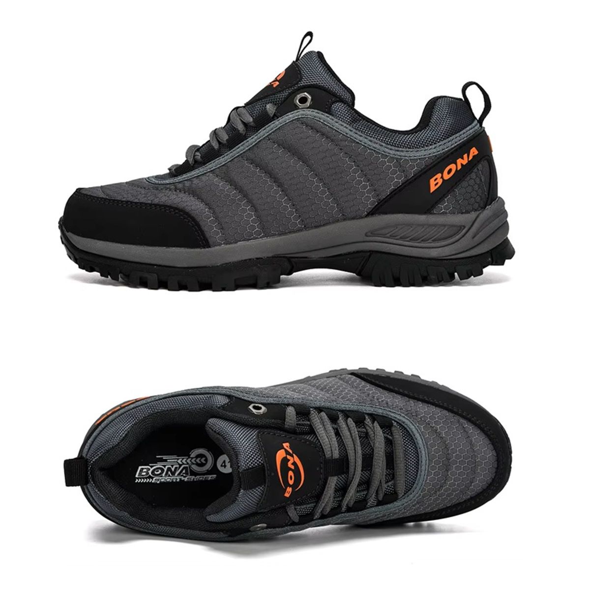 Men's Breathable Hiking Trekking Shoes Outdoor Mountain Sport Sneakers Bona - Men's Running Shoes 3