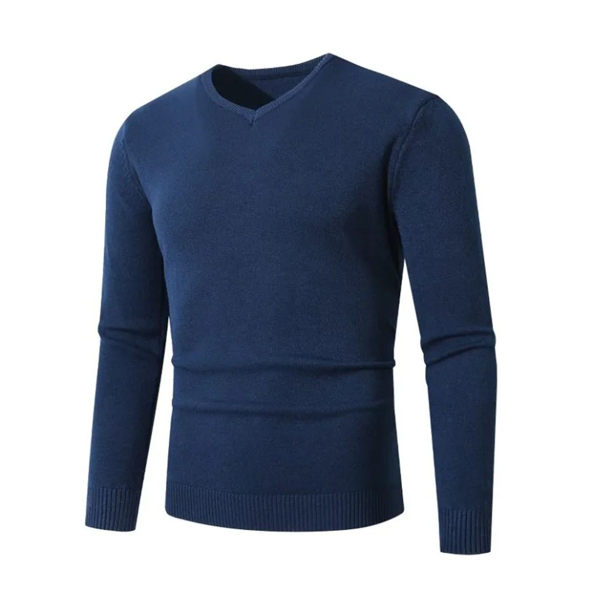 Men’s V-Neck Knitted Long Sleeve Lightweight Casual Pullover Sweater