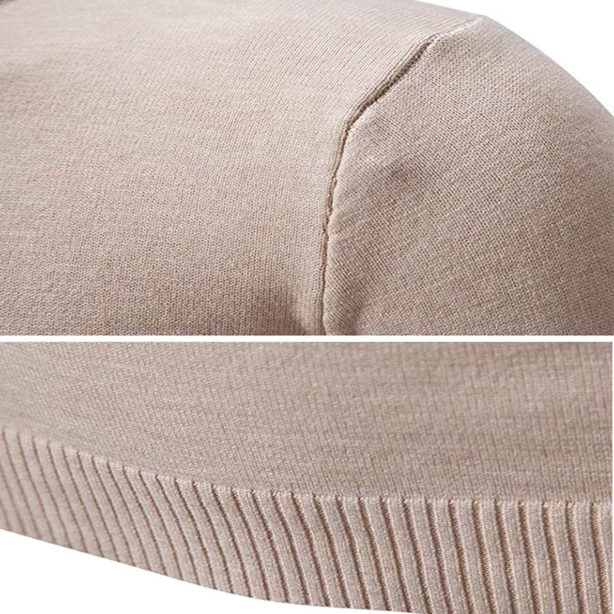 Men’s Solid Color Knitted Crew Neck Lightweight Casual Pullover