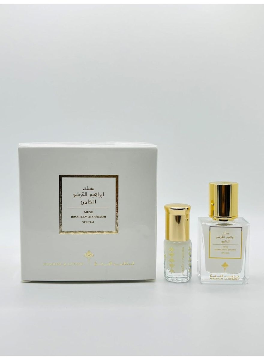 Ibraheem Al.Qurashi Perfume Special Musk 10ml EDP+Powder musk oil 3ml