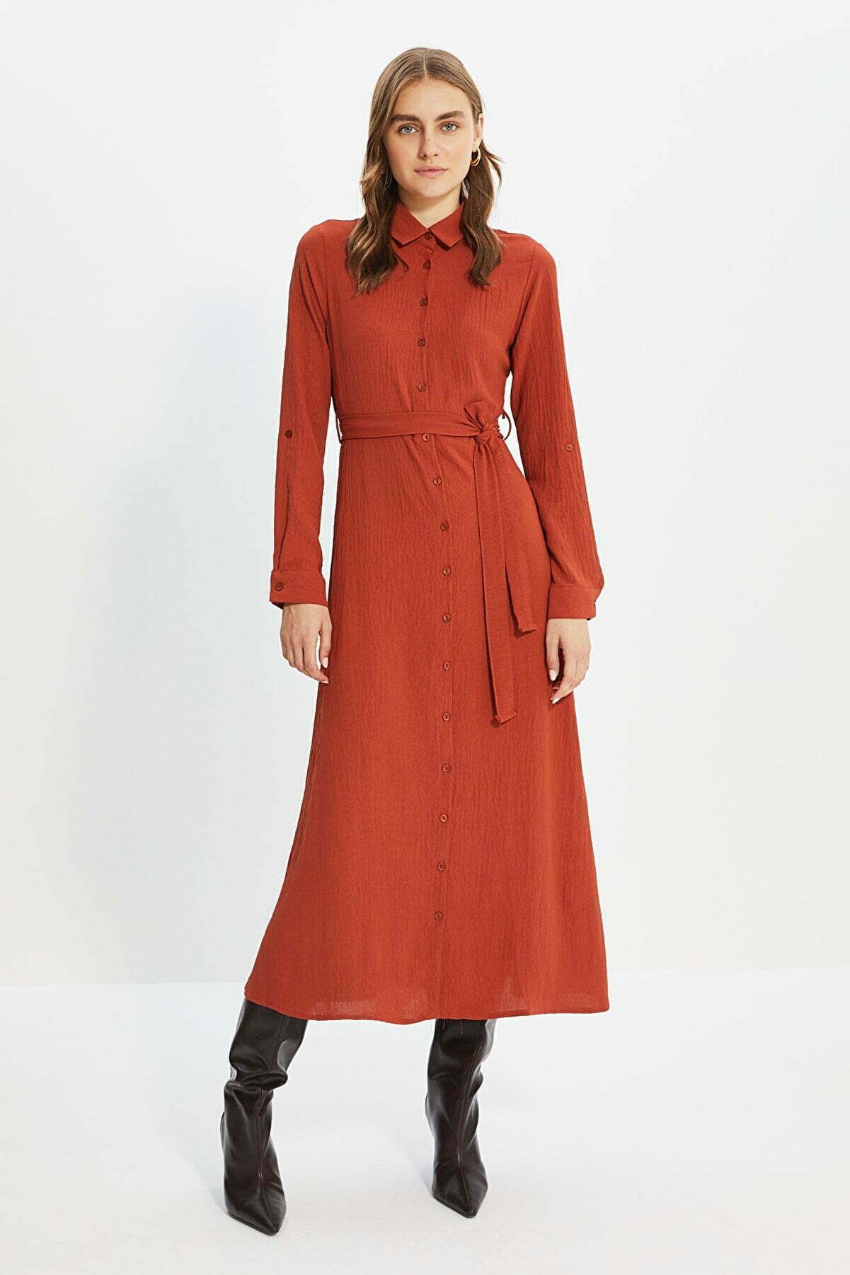 Shop Button Down Shirt Dress For Women Online In UAE
