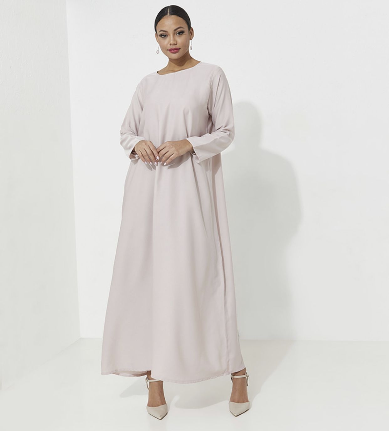 Shop Beige Dress Long Sleeves For Women Online In UAE