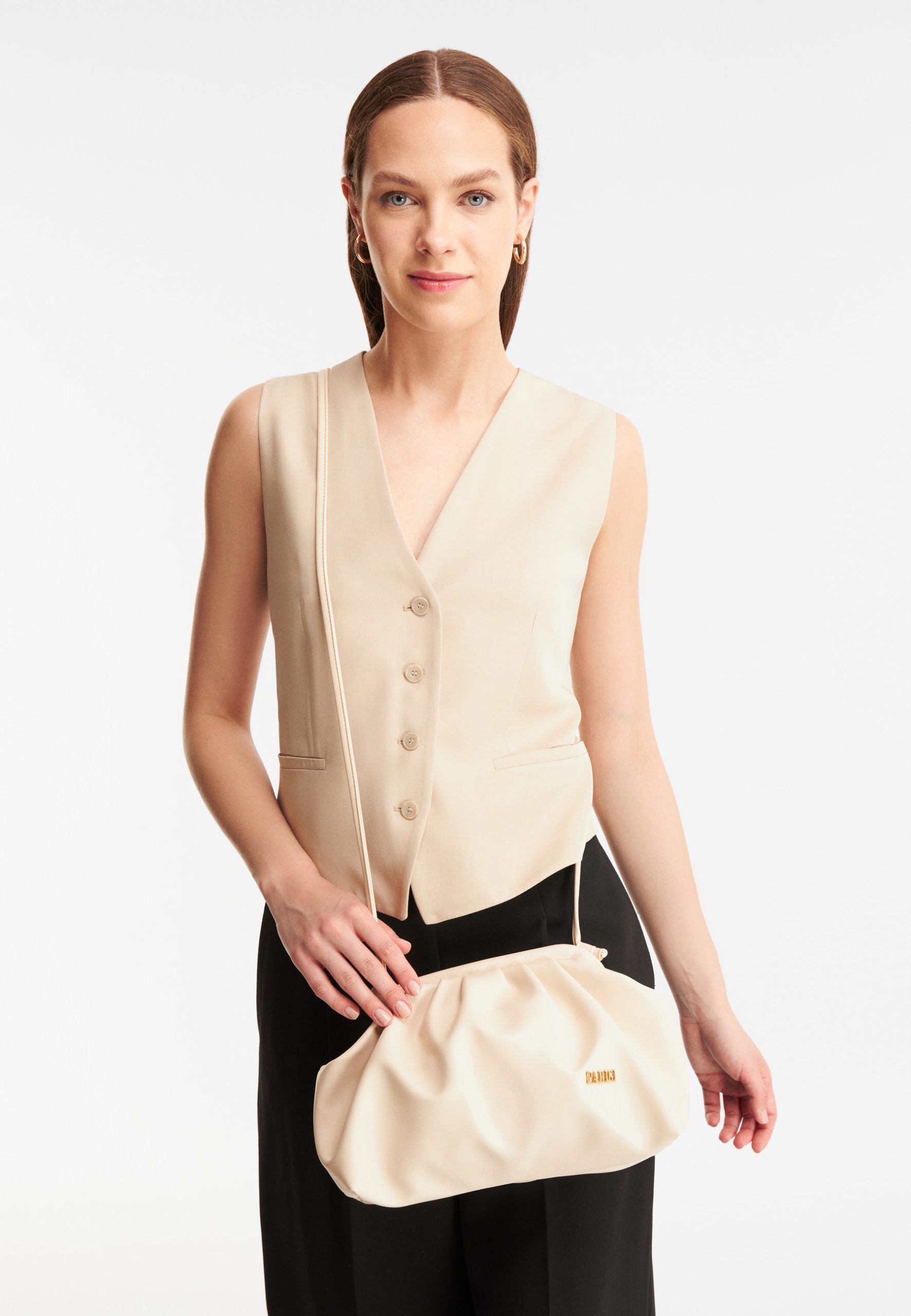 Panca Portaoggetti Homestyle Pieghevole Con Fantasia Parigi - Beige, Imbottita, Capacità 200kg, Dimensioni 76,5x38x38 Cm