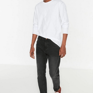 Seam Detail Crew Neck T-Shirt - Long Sleeve T-Shirt