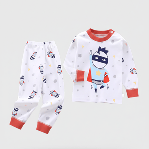 Ultimate Comfort Superhero Pajama Set In Pure Knit Cotton