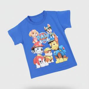Stylish Paw Patrol Printed T-Shirt In Blue Stylish Paw Patrol Printed T-Shirt In Blue