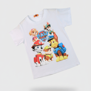 Adorable Paw Patrol Printed T-Shirt In White