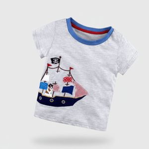 Sailor Dog Embroidery T-Shirt
