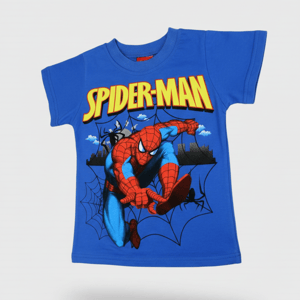 Marvelous Spiderman Printed T-Shirt In Bold Blue Marvelous Spiderman Printed T-Shirt In Bold Blue