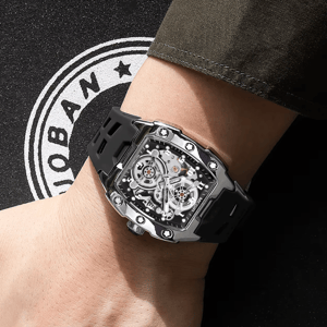Stylish Men's Automatic Watch with Skeleton Design and Luminous Hands Megir - Men's Dress Watches 1