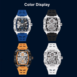 Stylish Men's Automatic Watch with Skeleton Design and Luminous Hands Megir - Men's Dress Watches 5