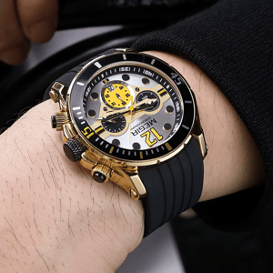 Luxury Military Sports Quartz Chronograph Waterproof Men's Watch Megir - Men's Dress Watches 1