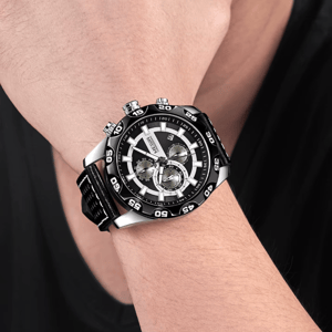 Men's Chronograph Waterproof Quartz Sports Wristwatch with Auto Date Megir - Men's Dress Watches 1