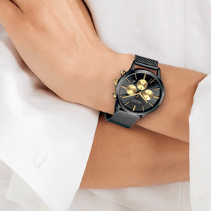 Luxury Women's Stainless Steel Quartz Chronograph Waterproof Wristwatch