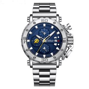 Elegant Men's Luxury Chronograph Watch with Sleek Stainless Steel Finish Elegant Men's Luxury Chronograph Watch with Sleek Stainless Steel Finish