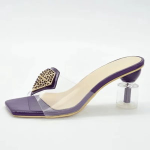 Elegant Rhinestone-Embellished Open-Toe Mid-Heel Party Sandals