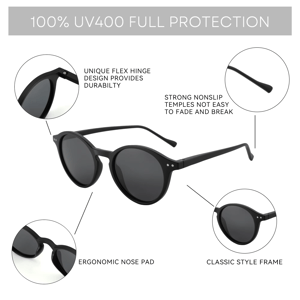 Zenottic - Men's Round Sunglasses 2