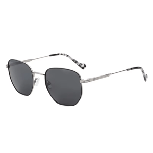 Hexagonal Polarized Sunglasses with Metal Frame and UV400 Protection Zenottic - Men's Aviator Sunglasses