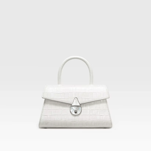 Trendy Handbag with Animal Prints and Lock Detail Bafelli - Women's Handbags
