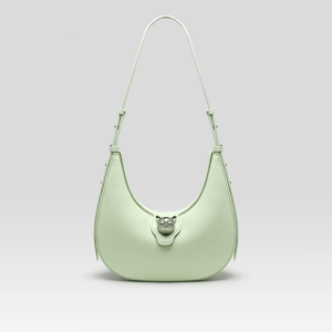 Elegant Luxury Half Moon Leather Shoulder Tote with Secure Lock Closure Bafelli - Women's Shoulder Bags