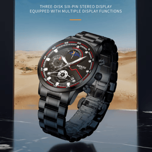 Classic Round Dial Men's Watch with Precision Quartz Movement