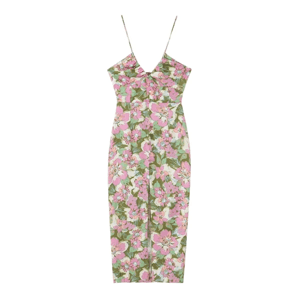Women's Linen Blended Flower Print Dress V-Neck Adjustable Straps Open Back Tie Front Split Women's Linen Blended Flower Print Dress V-Neck Adjustable Straps Open Back Tie Front Split