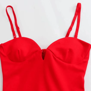 Elegant Strappy Sweetheart Neck Midi Dress for Women Elegant Strappy Sweetheart Neck Midi Dress for Women