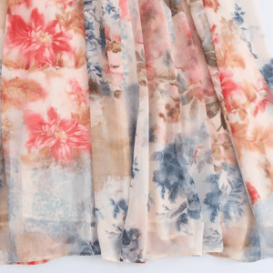 Elegant Floral Print V-Neck Midi Dress with Belt Elegant Floral Print V-Neck Midi Dress with Belt