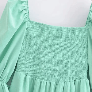 Elegant A-Line Flare Sleeve Midi Dress for Casual Wear Xnwmnz - Women's Midi Dresses 2