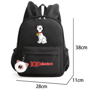 Charming Dalmatian Design Backpack with Rabbit Ears for Students Charming Dalmatian Design Backpack with Rabbit Ears for Students