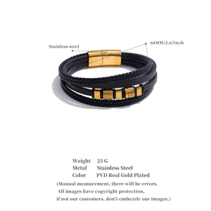 Handmade Braided Leather Bracelet with Stainless Steel Accent Handmade Braided Leather Bracelet with Stainless Steel Accent