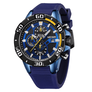Luxury Sport Chronograph Quartz Watch with Date and Stopwatch Feature