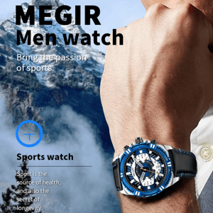 Luxury Men's Quartz Watch with Leather Strap and Luminous Features