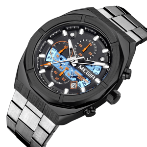 Men's Chronograph Quartz Business Watch with Stainless Steel Strap Men's Chronograph Quartz Business Watch with Stainless Steel Strap